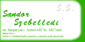 sandor szebelledi business card